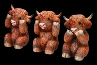 Highland Cow Figurines - No Evil