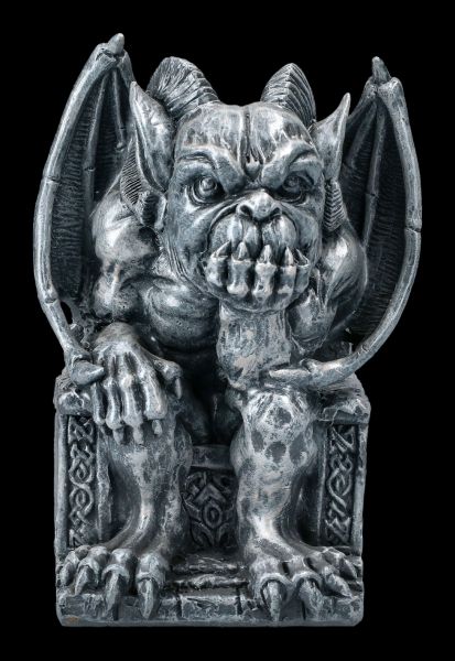 Gargoyle Figur - Kleiner Herrscher auf Thron
