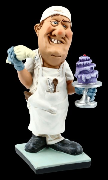 Funny Job Figurine - Confectioner with Cake