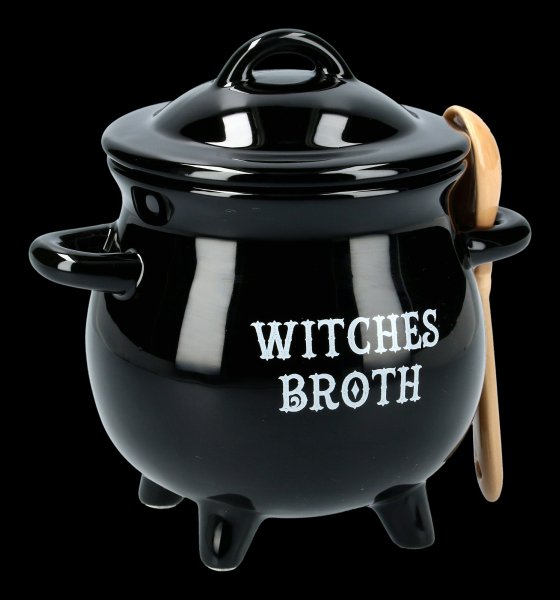 Soup Bowl - Cauldron with Broom