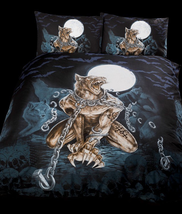 Loups Garou - Alchemy Double Bed Duvet Set with Werewolf