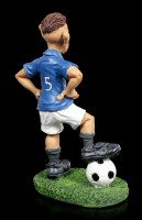 Funny Sports Figurine - Footballer in blue Jersey