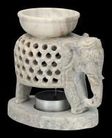 Duftlampe Elefant aus Speckstein - Rüssel unten