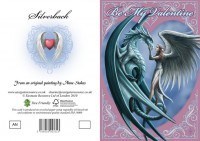 Valentine Card Dragon & Angel - Silverback