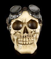 Totenkopf mit Zahnrädern - Steampunk Goggles