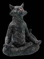 Black Yoga Cat Figurines - Set of 3