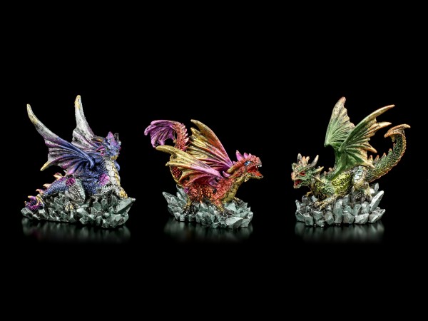 Small Dragon Figurines - Set of 3