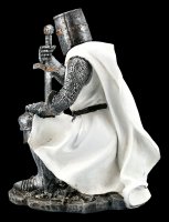 Kniender Templer Figur mit Schwert
