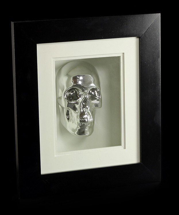 Silver Skull in Frame