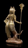 Bastet Figur mit Schlangenkörper - bronziert