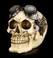Totenkopf mit Zahnrädern - Steampunk Goggles