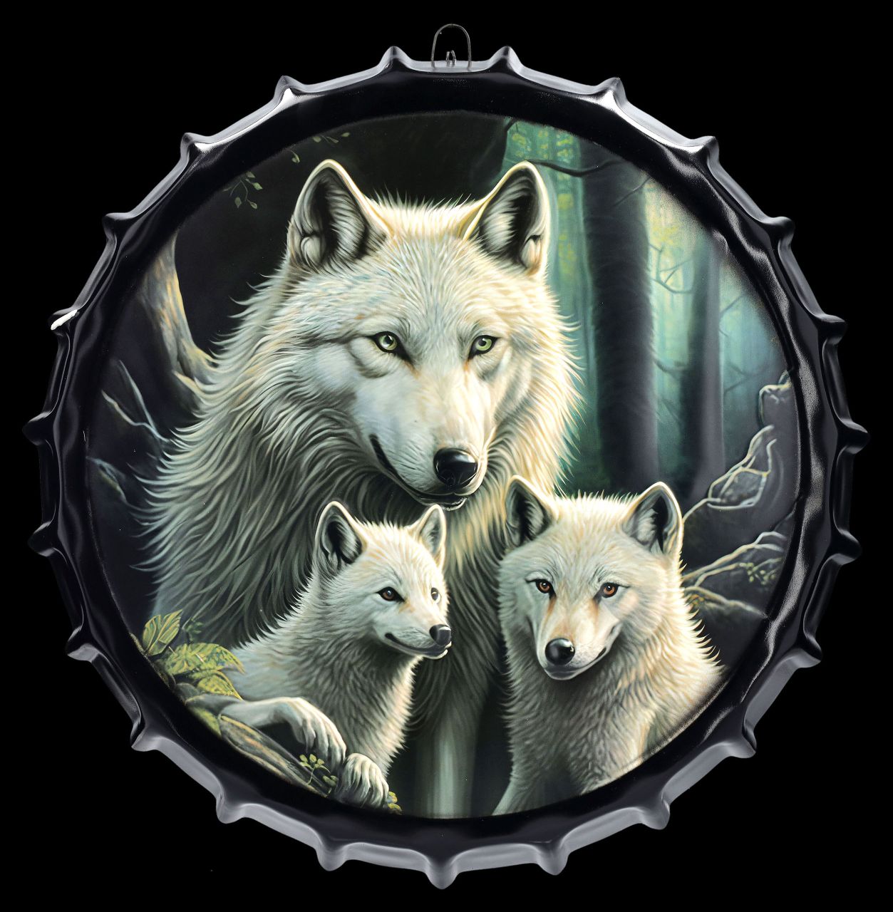 Blechschild Kronkorken - Wolf Watcher