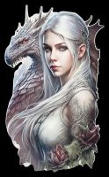 Metal Sign - Magical Princess with Dragon