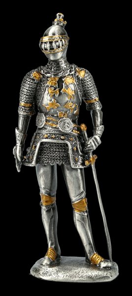 German Pewter Knight Figurine with Sword