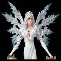 Fairy Figurine - Maylea with white Wolves