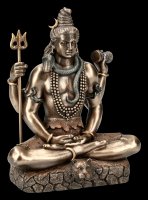Hindu God - Seated Lord Shiva bronze