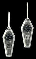 Alchemy Gothic Dropper Earrings - RIP Rose