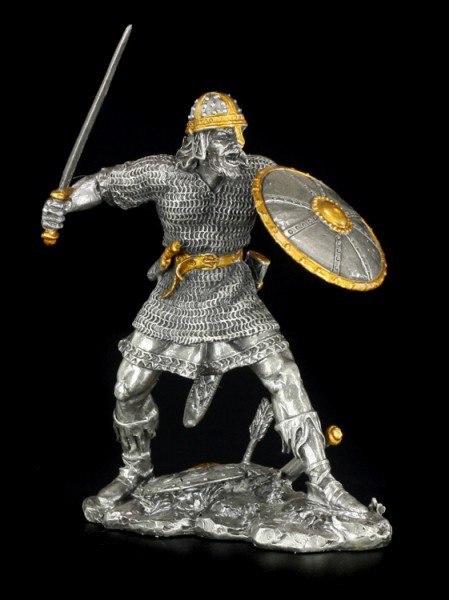 Pewter Viking Figurine in Action