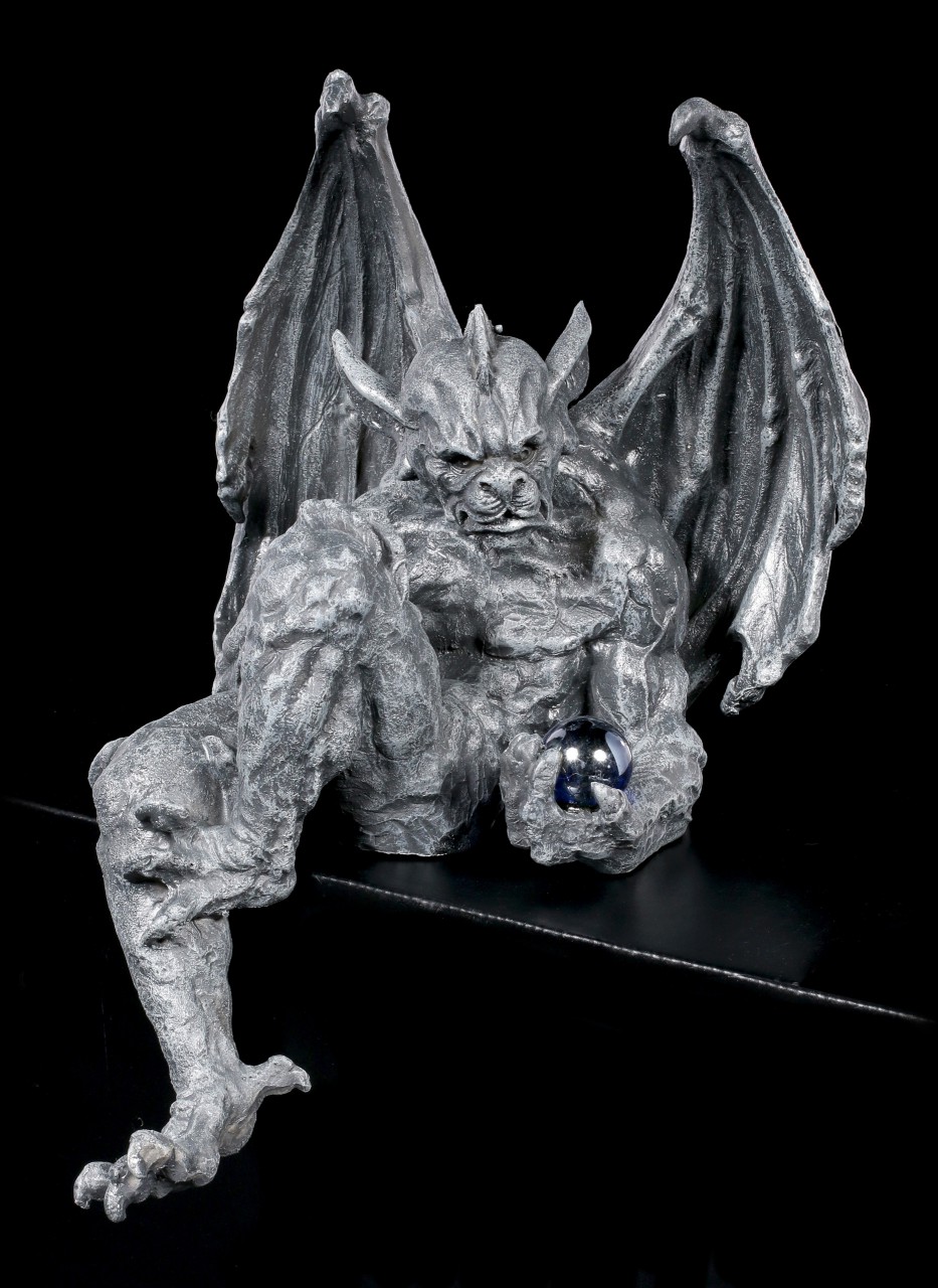 Shelf Sitter - Gargoyle Figurine with Ball