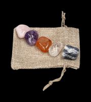 Natural Healing Stones Set of 5 with small Bag