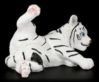 Weiße Tigerbaby Figur - Spielend auf dem Boden
