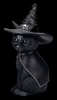 Okkulte Katzenfigur mit Hexenhut - Purrah groß