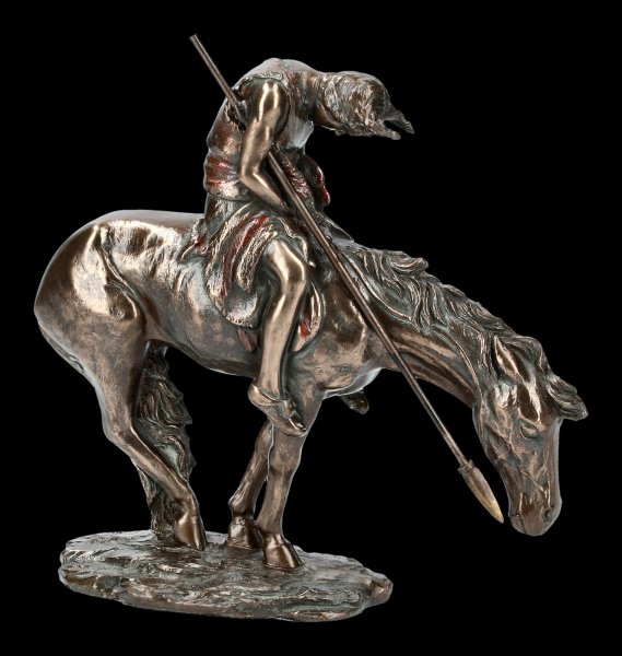 Indian Figurine on Horse - End of Trail