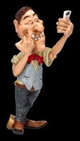 Funny Social Figurine with Middle Finger Selfie