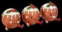 Christmas Pudding Figuren 3er Set - Drei weise Puddings