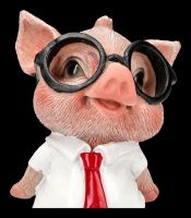 Witzige Schweinefigur im Hemd mit Krawatte - Patrick