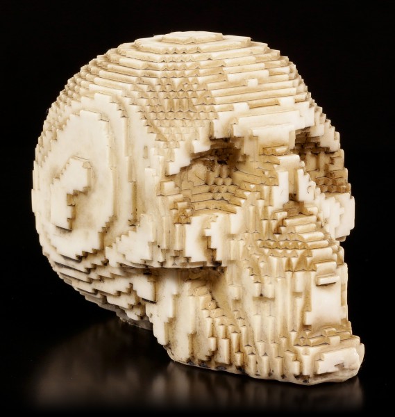 Pixel Skull - Bone colored