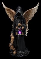Grim Reaper Figur mit Laterne und Schädel-Flügeln