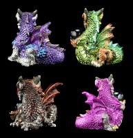 Dragon Figurines Set of 4 - Hatchling Treasures