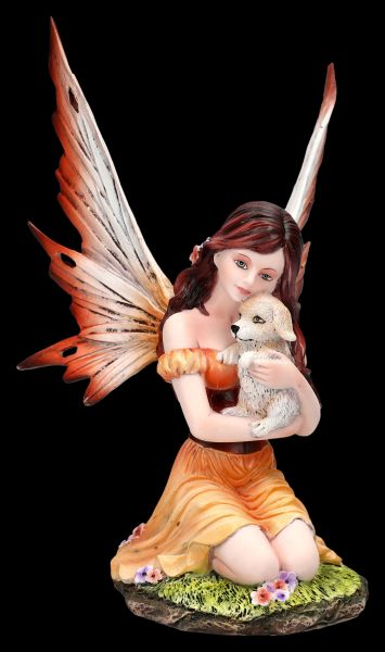 Fairy Figurine - Amy with Puppy Dog