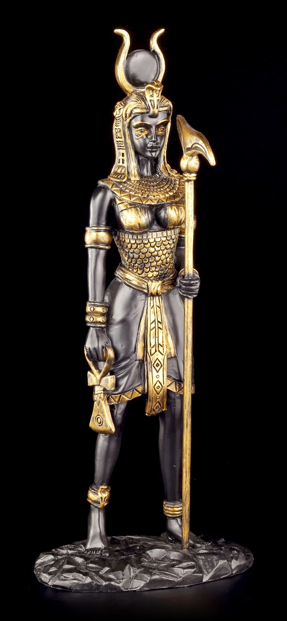 Ägyptische Krieger Figur - Hathor - Schwarz Gold