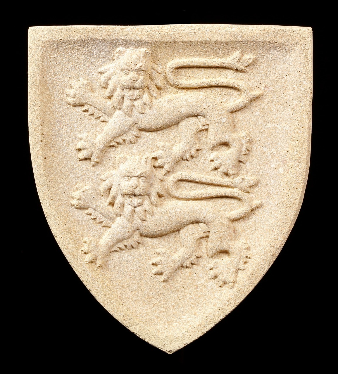 Ritter Wappen Wandrelief - Löwen Normandie