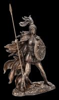 Athena Figur - Göttin mit Schild und Speer