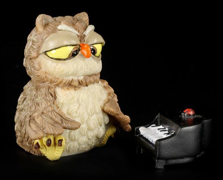Pianist - Funny Owl Figurine