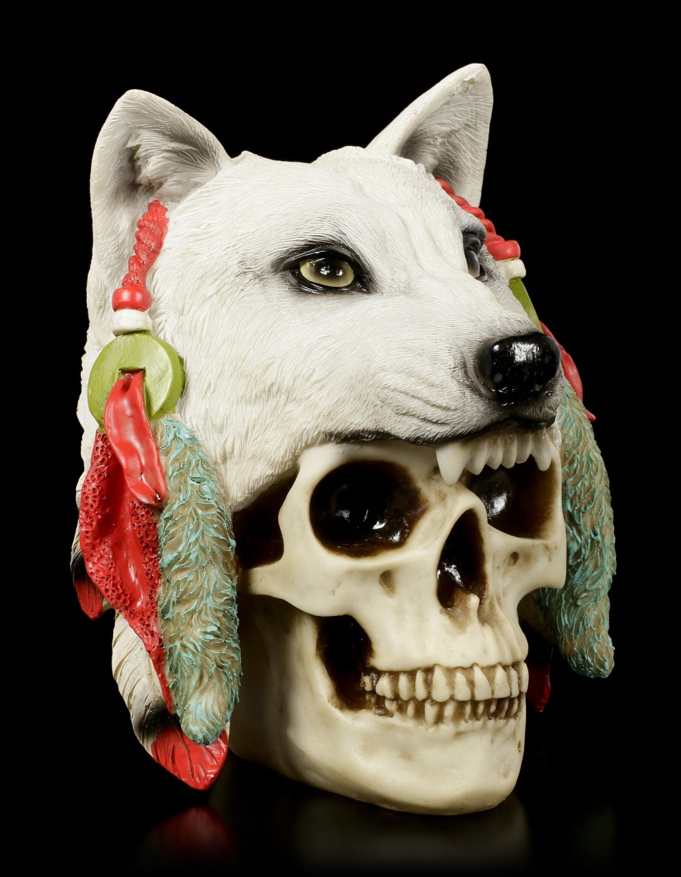 Skull with Wolf Fur - Spirit Hunter - large