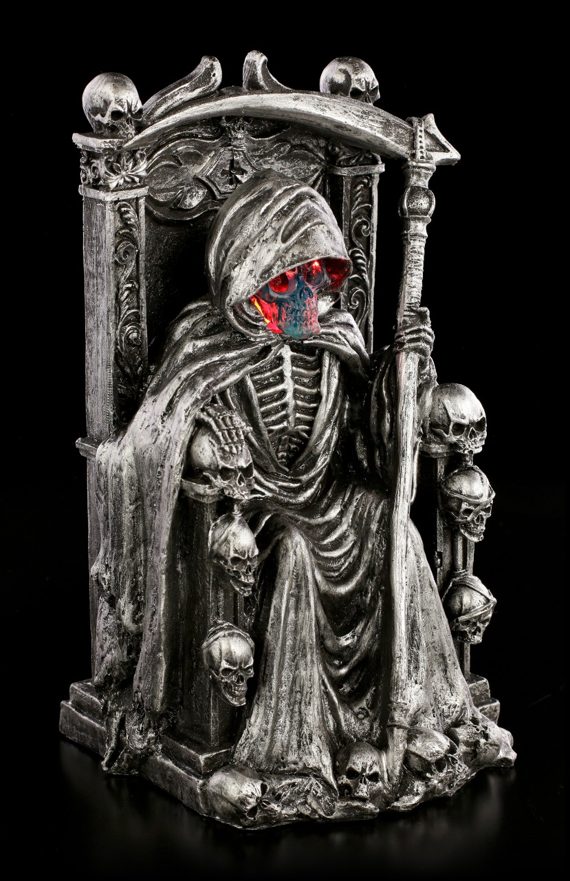 Reaper Figur auf Thron mit LED - Soul Keeper