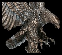 Große Adler Figur im Angriff - bronziert