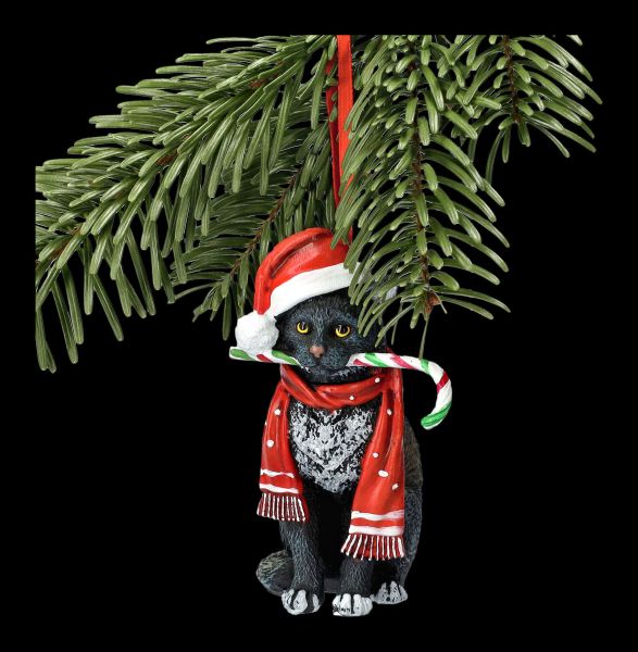 Weihnachten Deko Figur Kugel Socke Baum Christbaum Schmuck Katze im Strumpf 