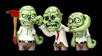 Funny Zombie Figurines - No Evil