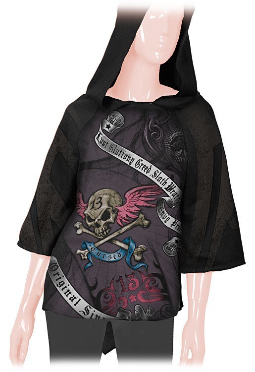 Alchemy Girlie Hooded Poncho - Cursed