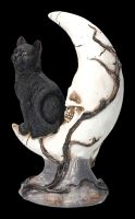 Totenkopf Mond mit Schwarzer Katze