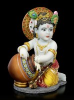 Baby Krishna Figurine steals Butter