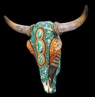 Wall Deco - Skull Cow with Western Mosaic