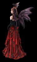 Fairy Figurine - Elowen in Gothic Dress with Dragon