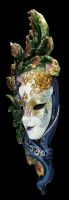 Venezianische Maske - Peacock Garden weiß