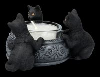 Teelichthalter - Katzen Familiar Trio